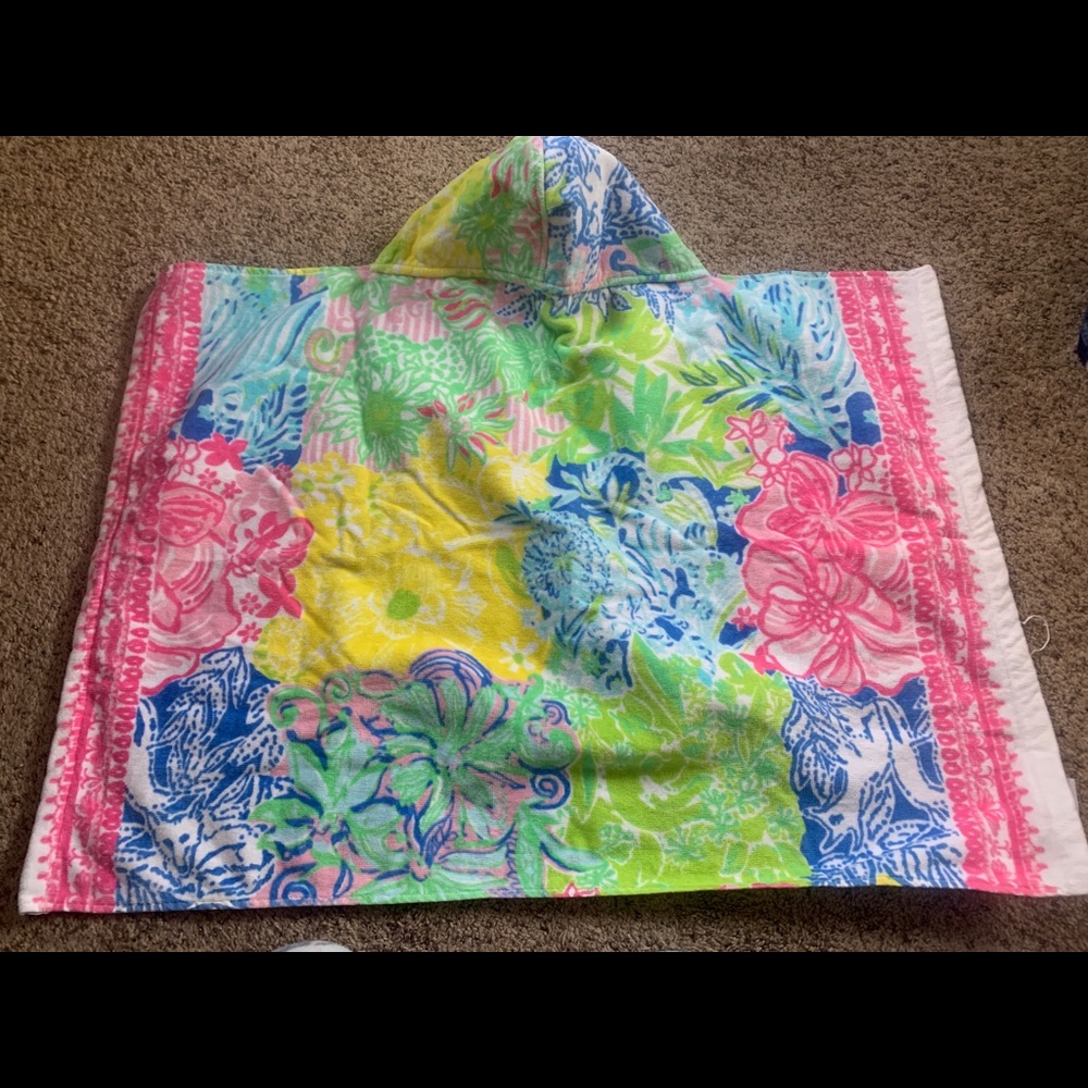 Pottery barn infant hooded towel Lilly Pulitzer
